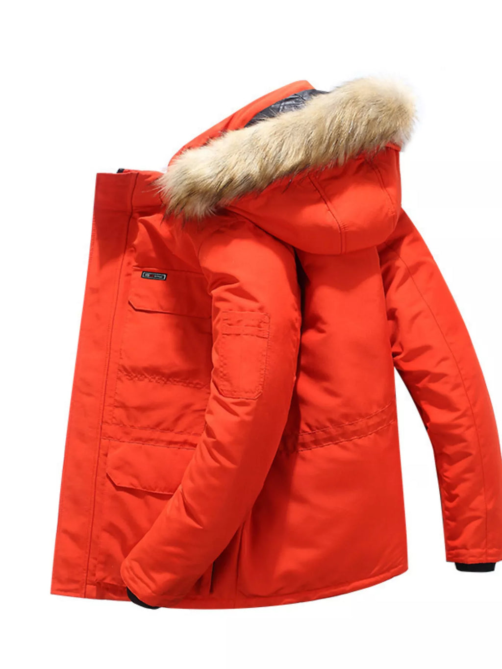 Men's Plus Size Fur Hooded Warm Winter Parka Coat