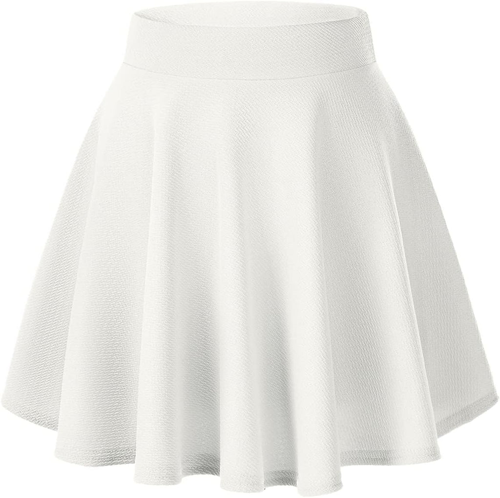 Flared Stretchy Mini Skater Skirt