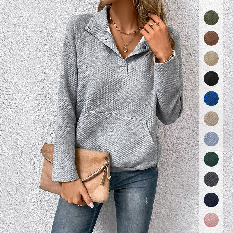 Women's Textured Long Sleeve Sweatshirt