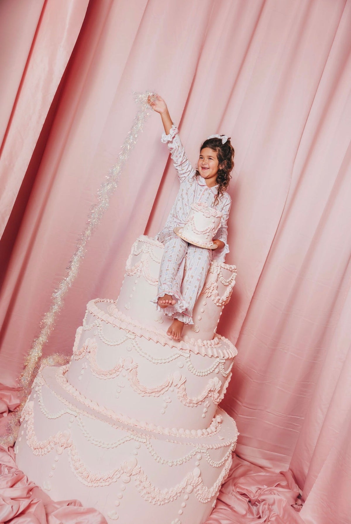 Pink Birthday Girl Ruffle Button-Up Set
