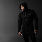Cotton Letter Print Zip Hoodie