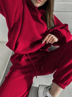 Women's Hooded Sweatshirt Pants Set