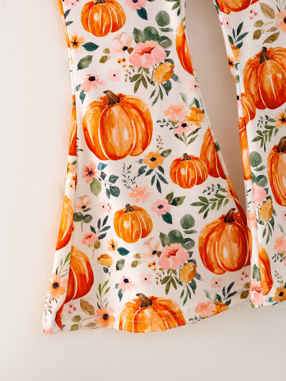 Girls Pumpkin Print Halloween Set