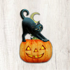 Spooky Halloween Cat Door Decor by Laura Seeley - Thanksgiving Halloween Decor - 8512054-2H