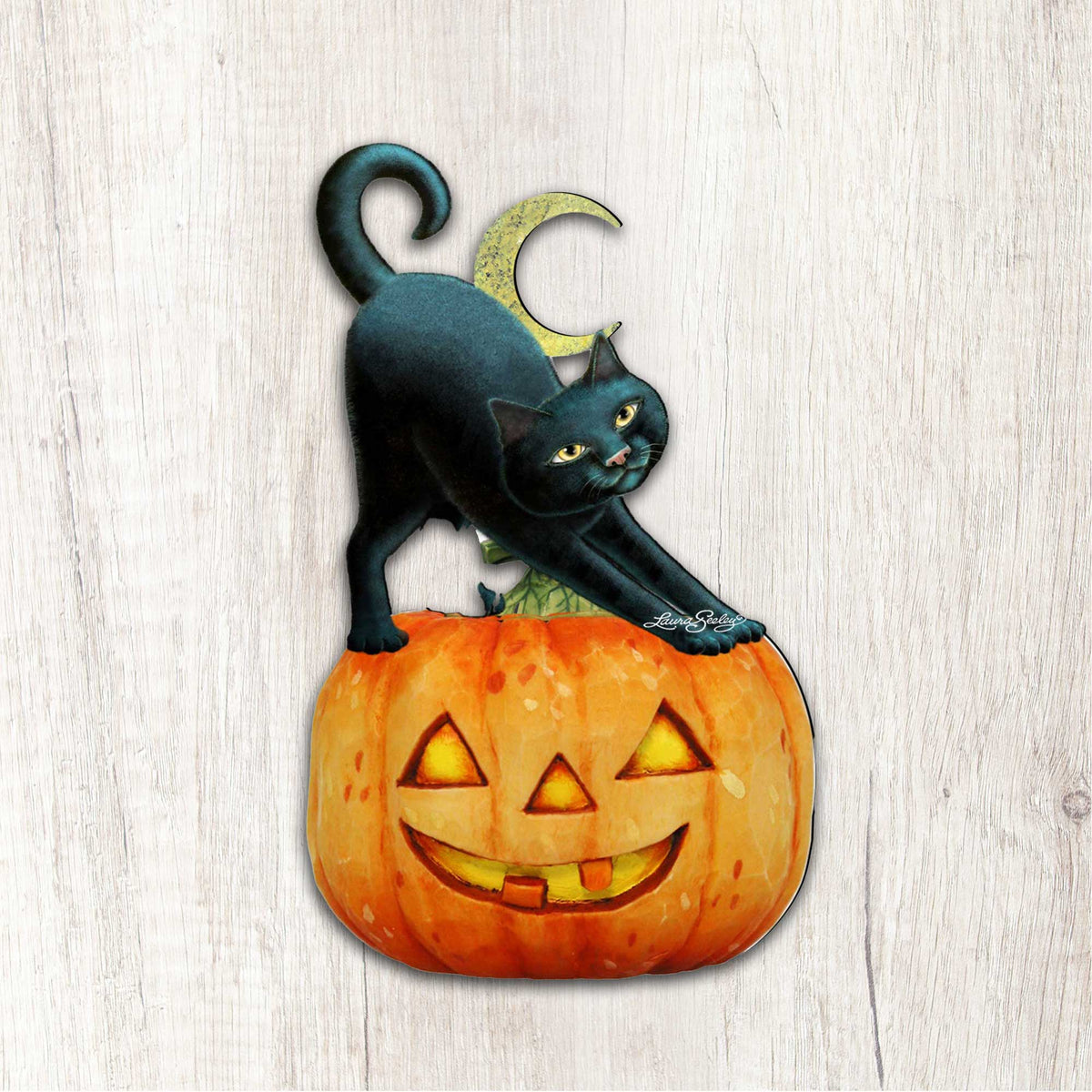Spooky Halloween Cat Door Decor by Laura Seeley - Thanksgiving Halloween Decor - 8512054-2H