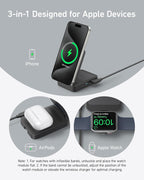 Foldable 3-in-1 Wireless Charging Station