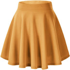 Flared Stretchy Mini Skater Skirt