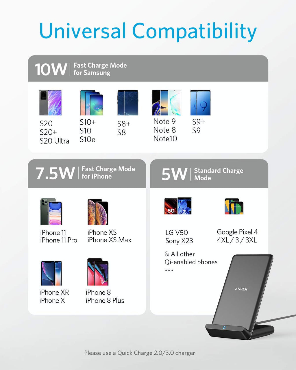 10W Wireless Charging Stand