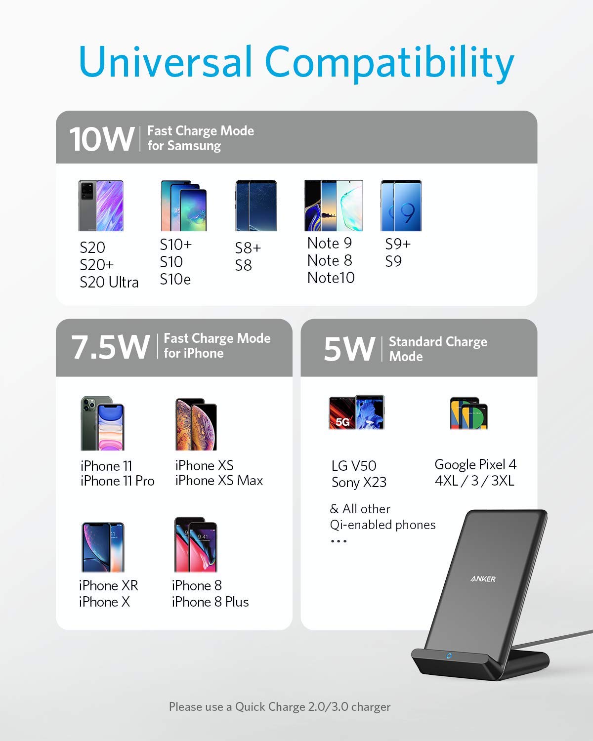 10W Wireless Charging Stand
