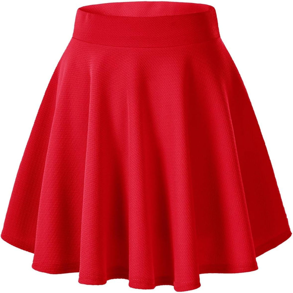 Flared Stretchy Mini Skater Skirt