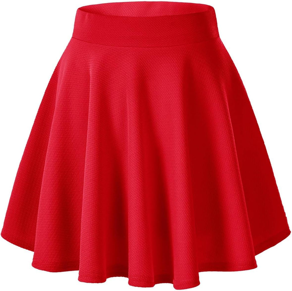 Flared Stretchy Mini Skater Skirt