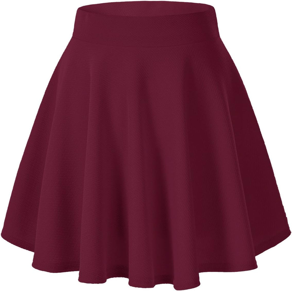 Flared Stretchy Mini Skater Skirt