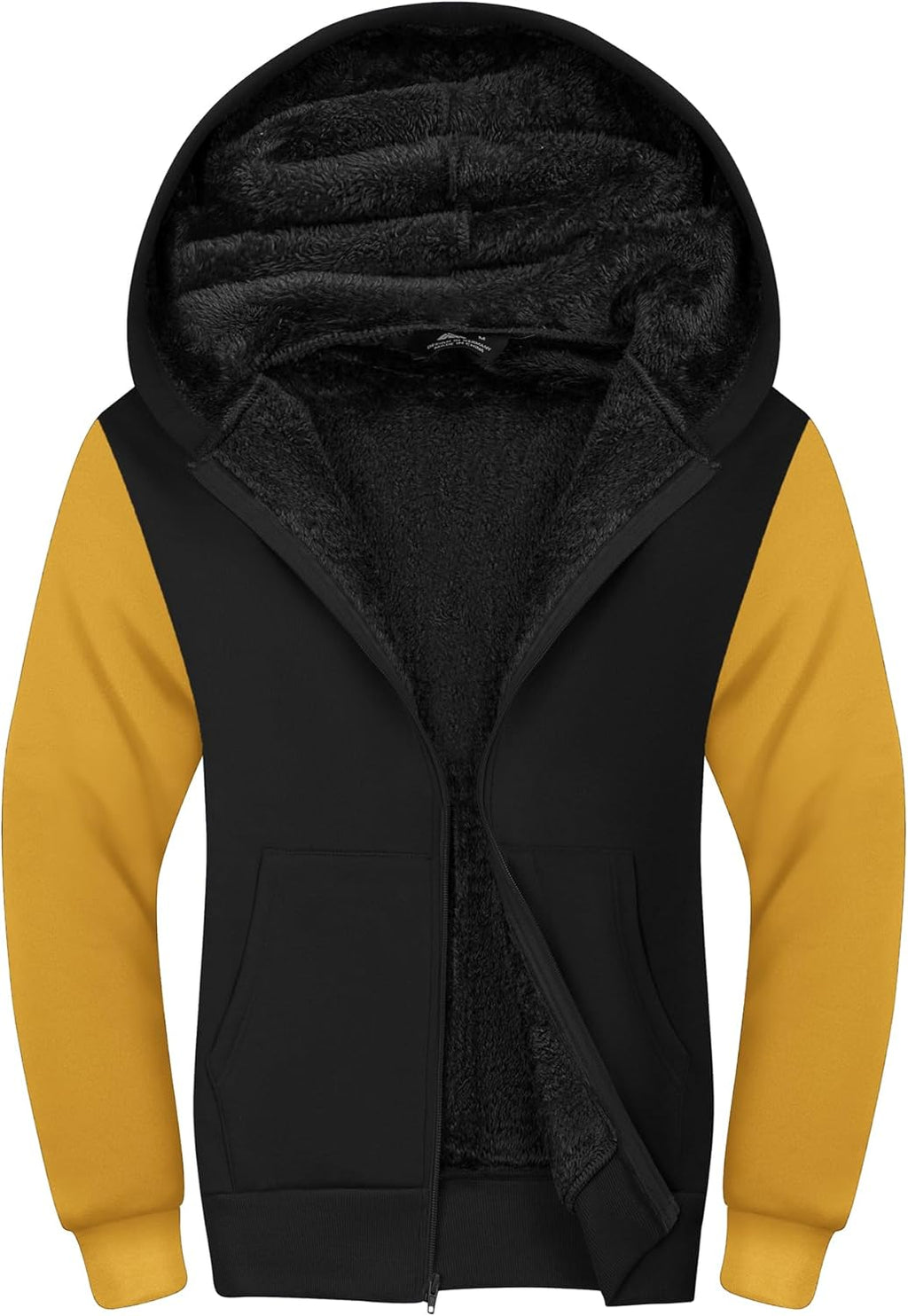 SWISSWELL Hooded Jacket for Boys Full Zip Ultra Soft Sherpa Fleece Hoodie Sweatshirt for Kids School Hooded Outerwear