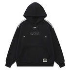 Contrasting Shoulder Strap Hoodie