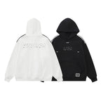 Contrasting Shoulder Strap Hoodie