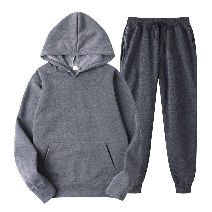 Casual Hooded Tracksuit Set