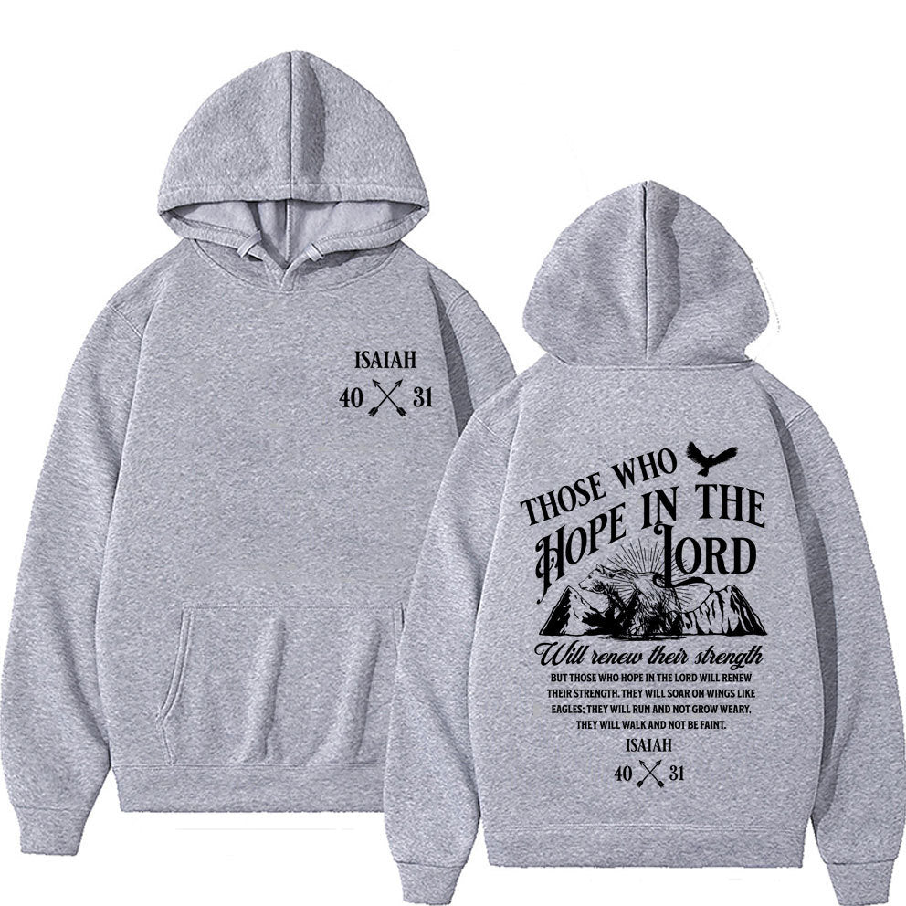 Christian Jesus Print Pullover Hoodie