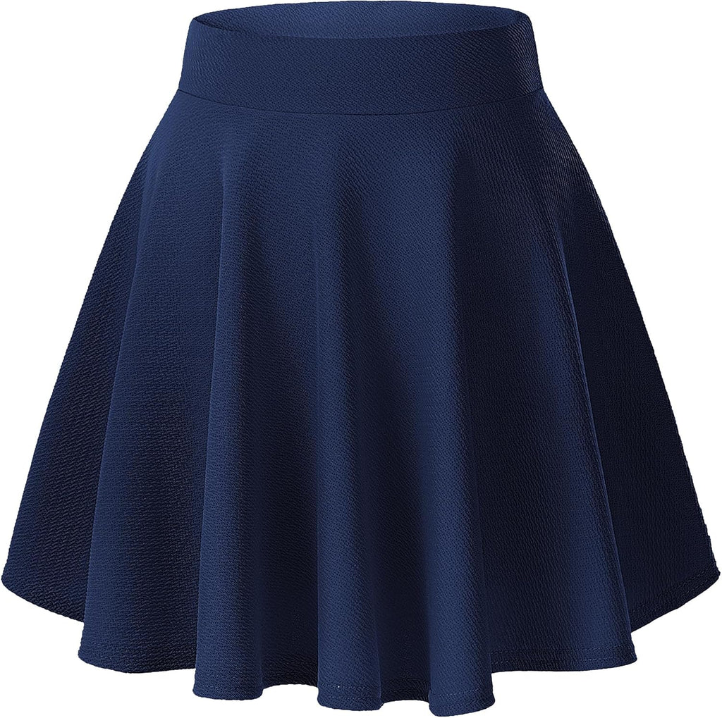 Flared Stretchy Mini Skater Skirt