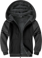 SWISSWELL Hooded Jacket for Boys Full Zip Ultra Soft Sherpa Fleece Hoodie Sweatshirt for Kids School Hooded Outerwear