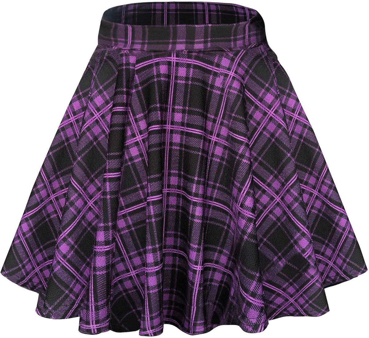 Flared Stretchy Mini Skater Skirt