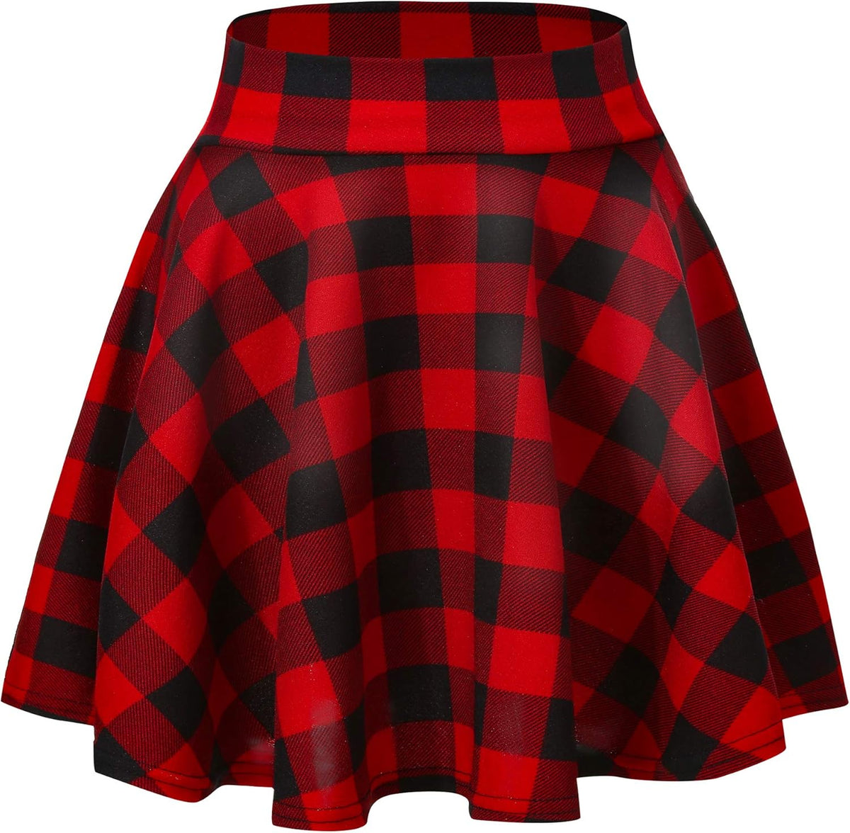 Flared Stretchy Mini Skater Skirt