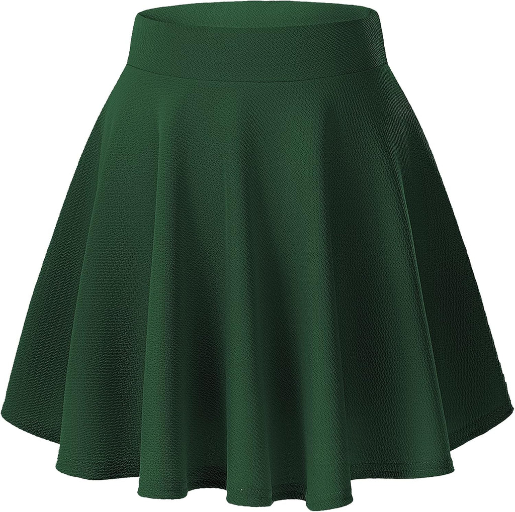 Flared Stretchy Mini Skater Skirt
