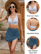 High Waisted Gingham Bikini Set