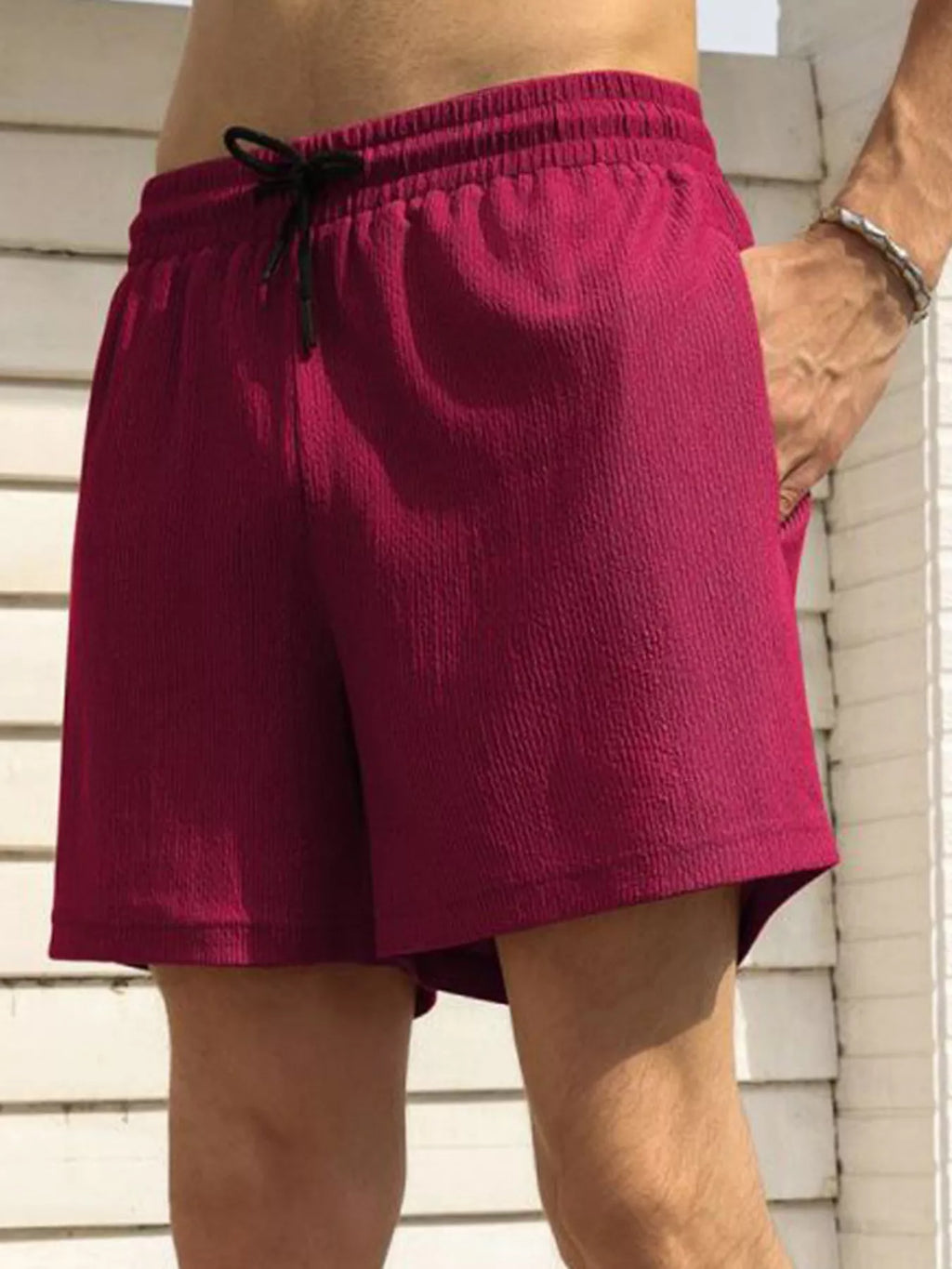 Drawstring Shorts with Pockets