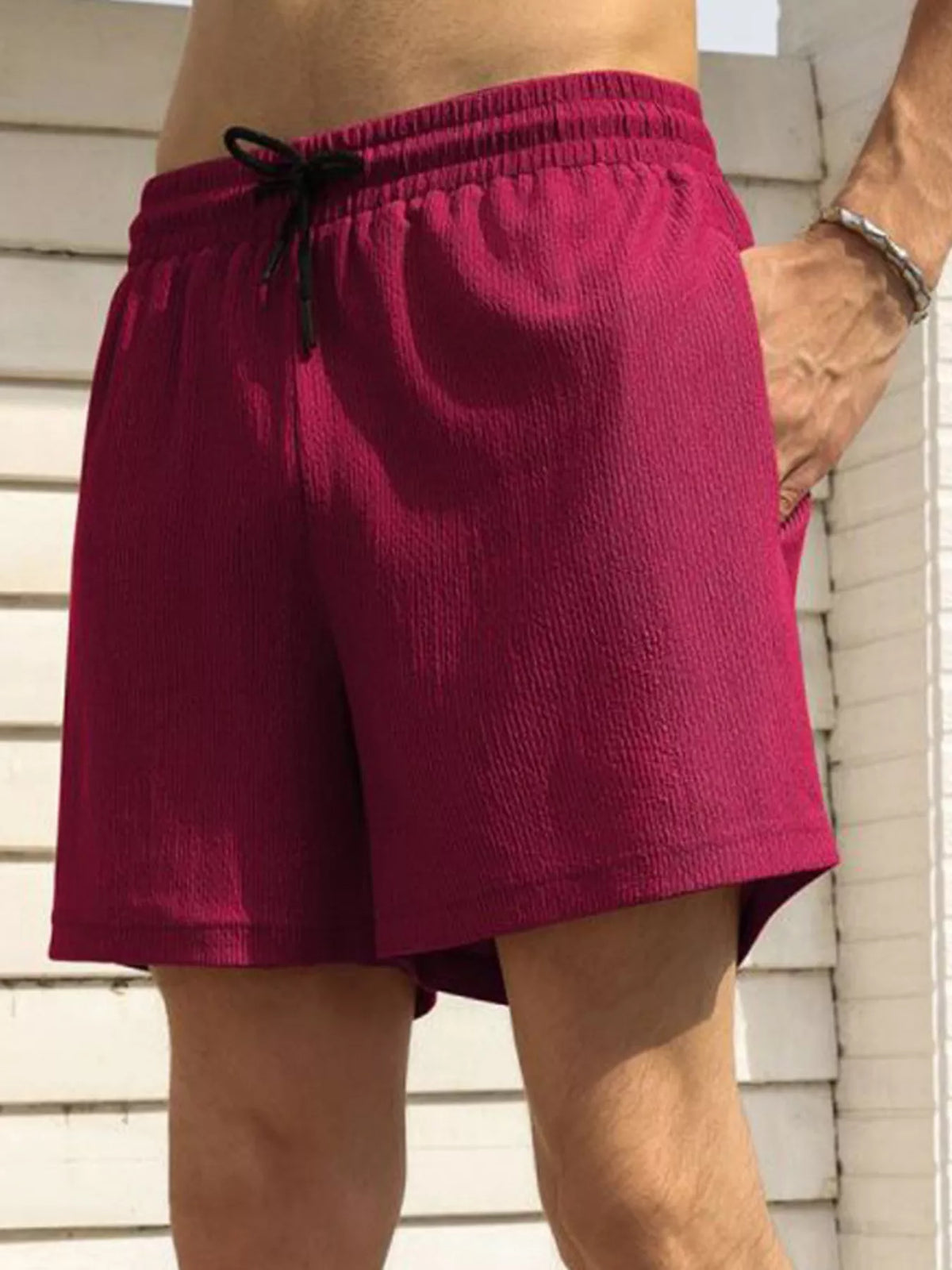 Drawstring Shorts with Pockets