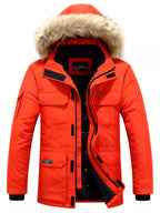 Men's Plus Size Fur Hooded Warm Winter Parka Coat