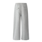 Street Trend Loose Straight Leg Long Pants Men's Sports Sweatpants Solid Color Versatile Casual Ankle Drawstring Trousers