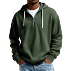 Mens Long-Sleeve Hooded Jacket Loose-Fit Casual Sweatshirt
