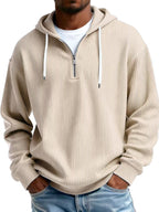 Mens Long-Sleeve Hooded Jacket Loose-Fit Casual Sweatshirt