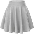 Flared Stretchy Mini Skater Skirt