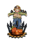 No Crows Scarecrow Halloween Door Decor by Jamie Mills-Price - Thanksgiving Halloween Decor - 8457404H