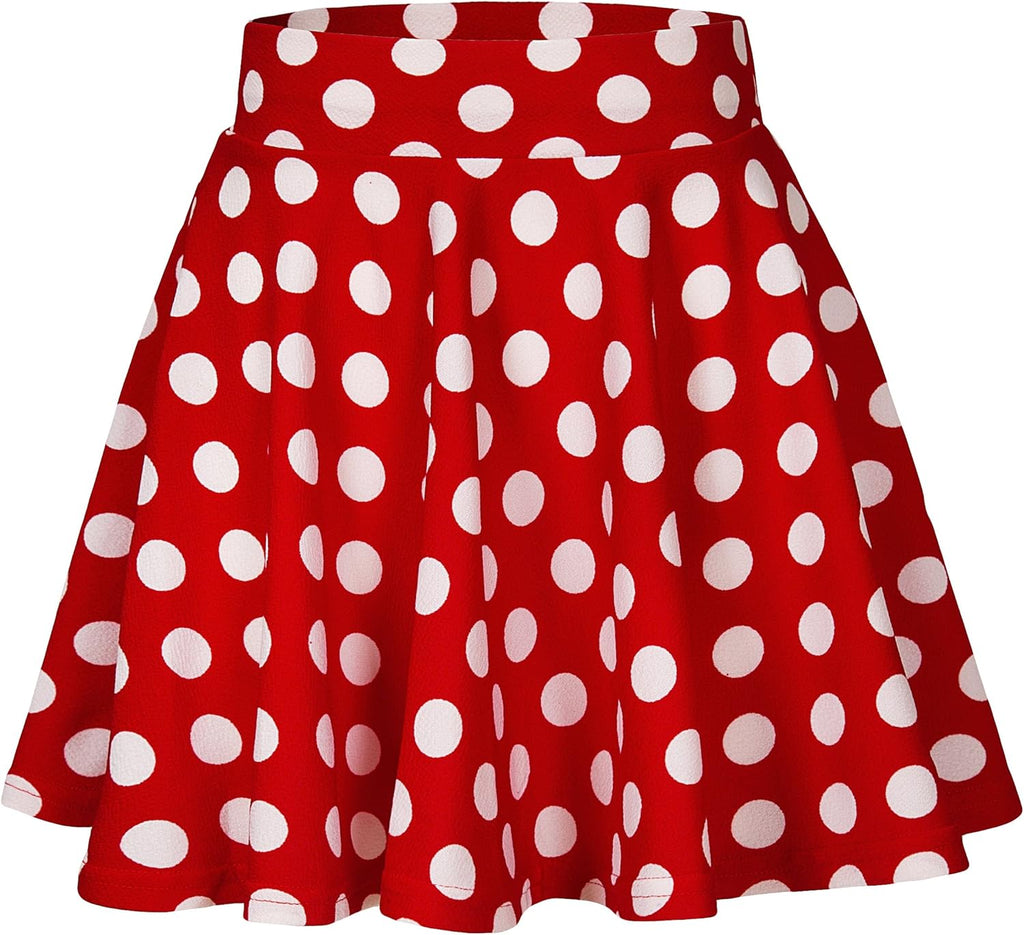 Flared Stretchy Mini Skater Skirt