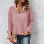 Women's Textured Long Sleeve Sweatshirt