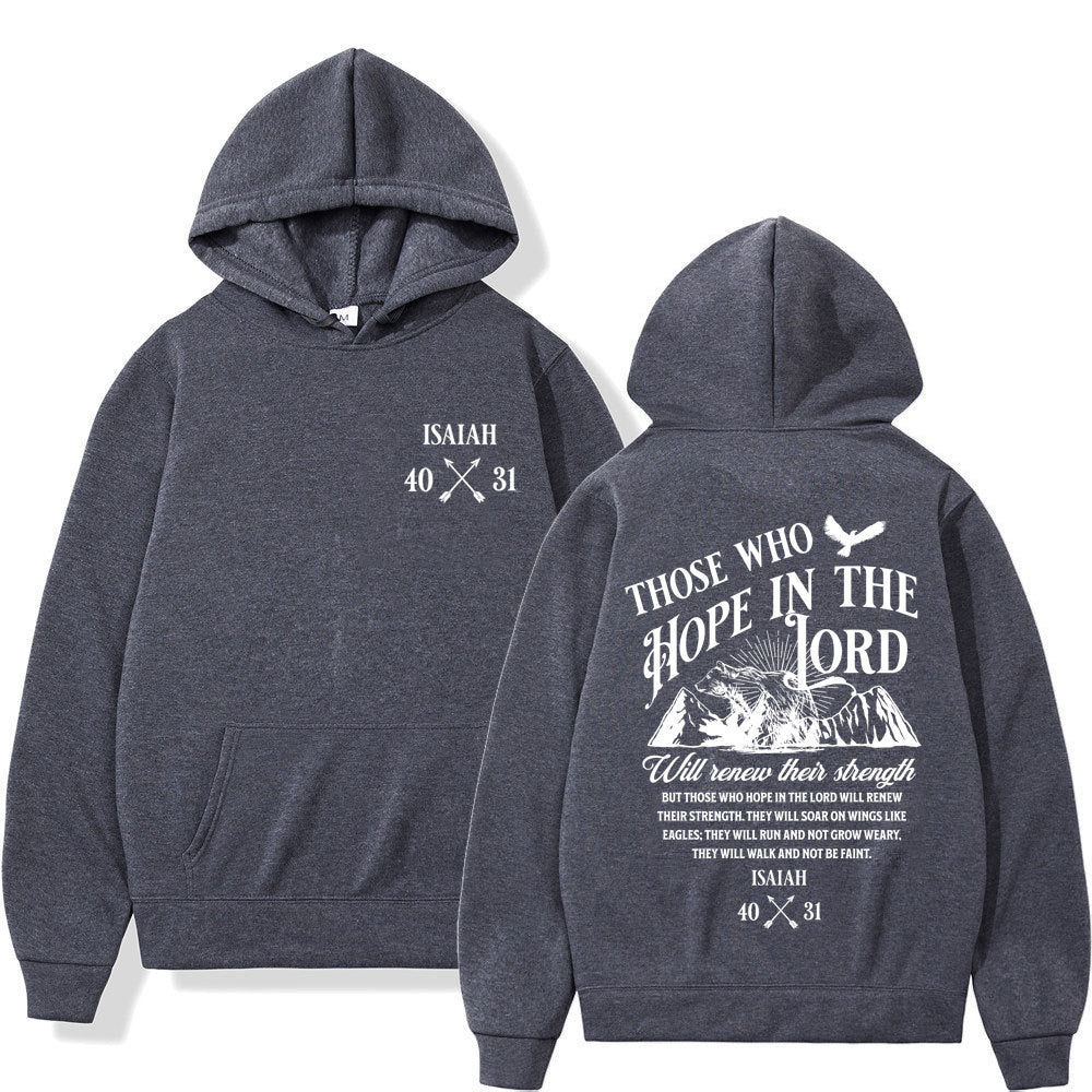 Christian Jesus Print Pullover Hoodie
