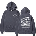 Christian Jesus Print Pullover Hoodie