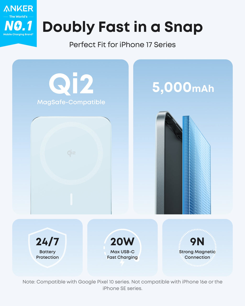 Slim Magnetic 5000mAh Power Bank