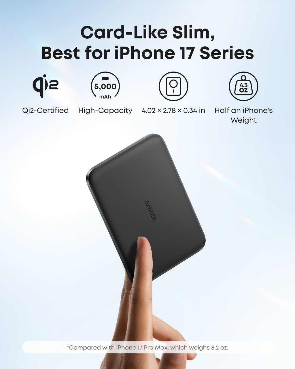 Slim Magnetic 5000mAh Power Bank