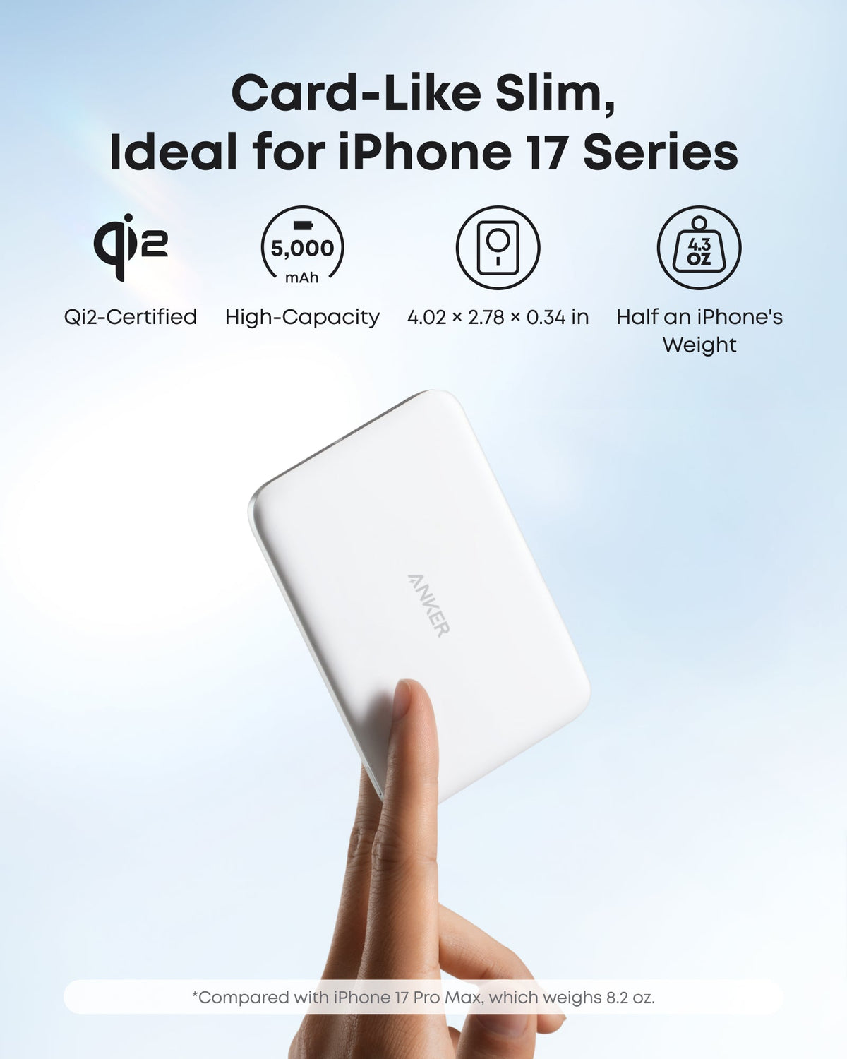 Slim Magnetic 5000mAh Power Bank