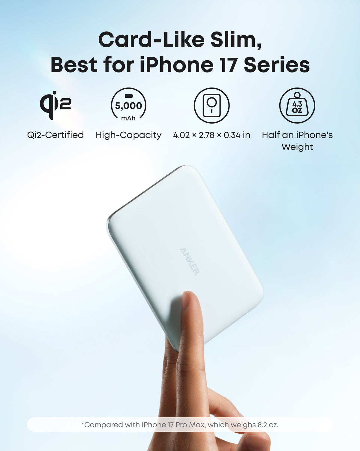 Slim Magnetic 5000mAh Power Bank