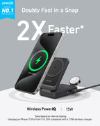 Foldable 3-in-1 Wireless Charging Station