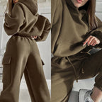 Women's Hooded Sweatshirt Pants Set