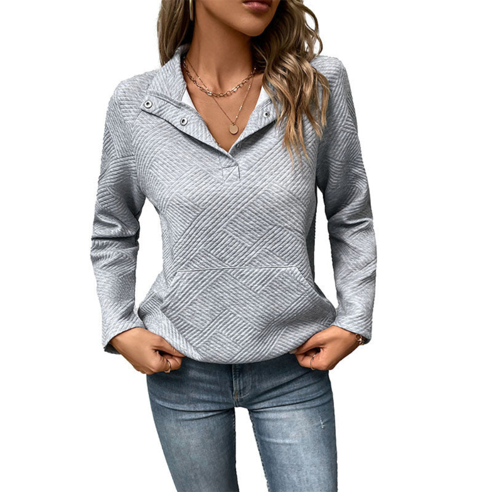 Women's Textured Long Sleeve Sweatshirt