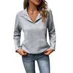 Women's Textured Long Sleeve Sweatshirt