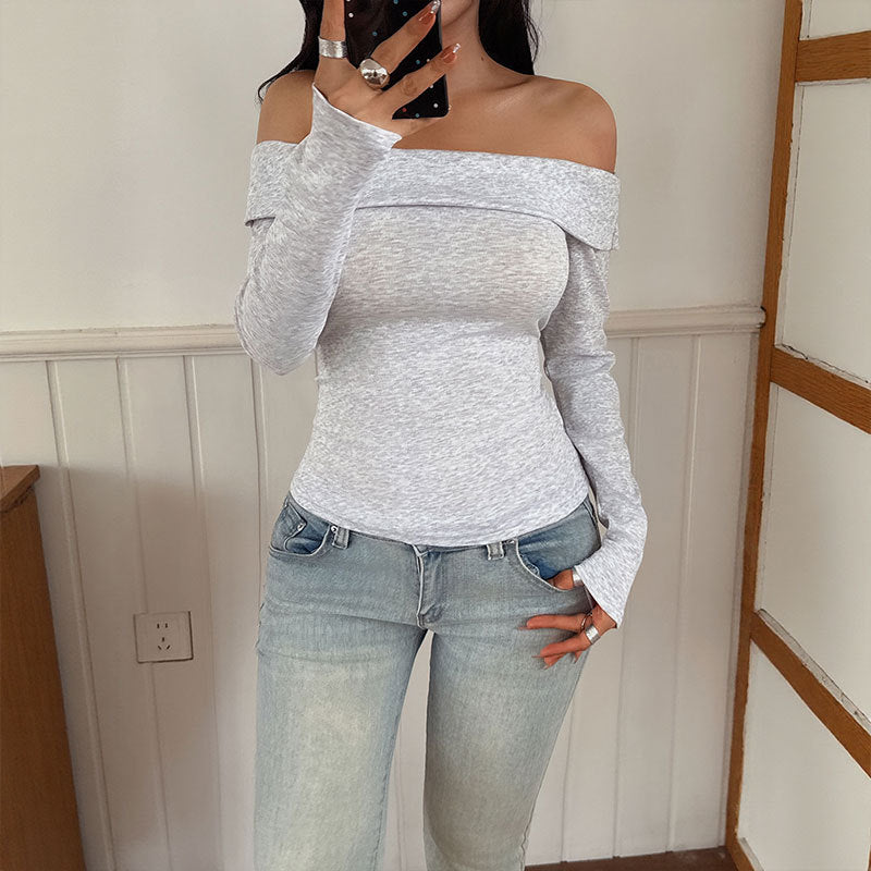 Women's Off-Shoulder Long Sleeve Top