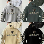 Western Letter Print Pullover Hoodie