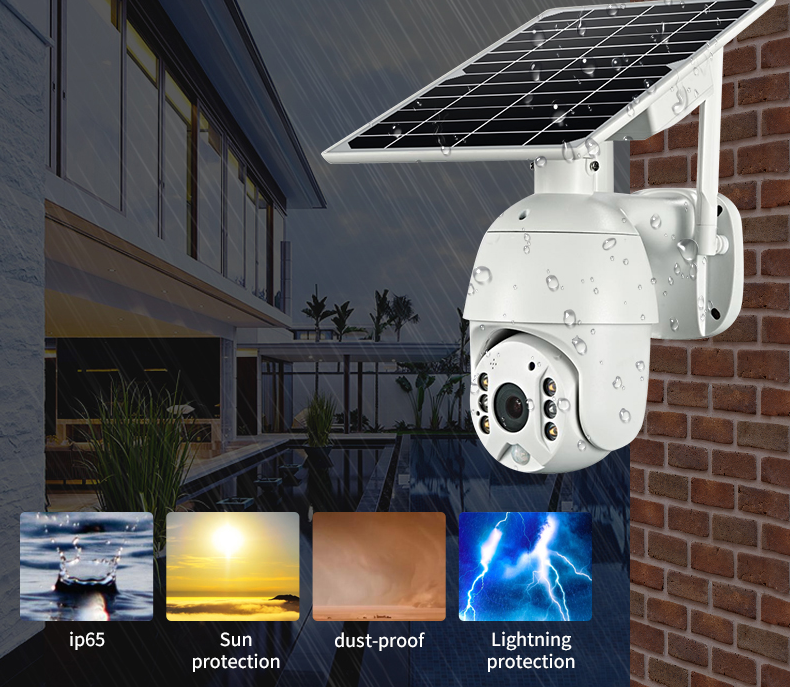 1080P Solar 4G WiFi PTZ Security Camera